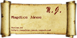 Magdics János névjegykártya